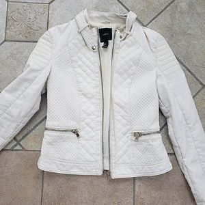 Forever 21 ~ White Faux Leather Jacket ~ Size S